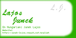 lajos junek business card